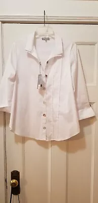 Ladies Habitat White Blouse NWT Size M • $35