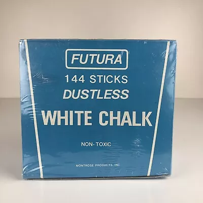 Vintage White Dustless Chalk New Sealed 144 Sticks Futura Non Toxic Montrose • $39.95