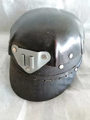 Vintage Romanian Turtle Miner Helmet Mining Miners Coal Dark Brown Bakelite Cap • $82.80