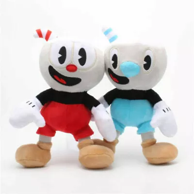 2Pcs! Cuphead Game Plush Doll Cuphead Or Mugman Mecup Brocup Kids Gift • $20.74