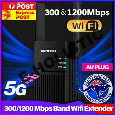 $52.45 • Buy 300/1200Mbps Dual Band 5G Wifi Extender Repeater Range Booster Wireless Router