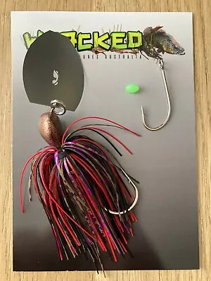 WHACKED LURES AUS ~ 1oz 'Rig Your Own Trailer' CHATTERBAIT ~ EVIL RED CRAW • $13.50