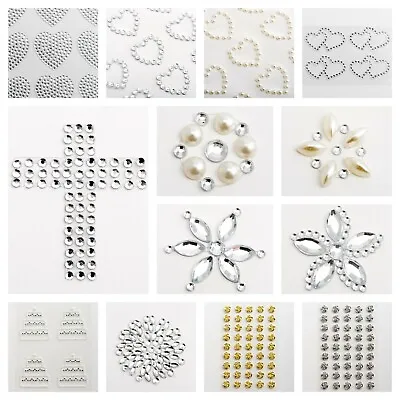 Sheet Self Adhesive Craft Diamante Rhinestone Gems Stick On Crystal Embelishment • £2.63