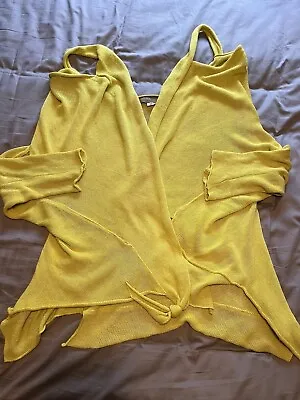 Zuza Bart Yellow Cardigan Medium -unique Design • £28