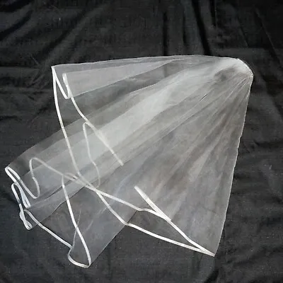 Corpse Bride Wedding Veil COSTUME Gothic OOAK Emily Ghost 2 Layers Of Net Short • $36