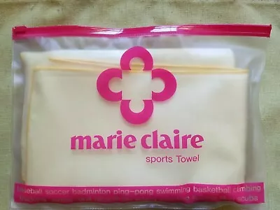 Marie Claire Microfiber Yellow Towel For All  Sports/Travel/OutdoorDry Fast NEW • $11.95