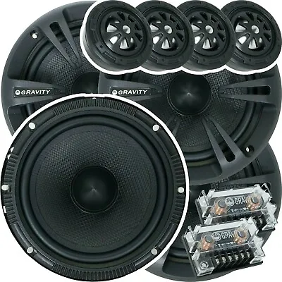 Two Pairs Of Gravity 6.5-Inch 2-Way Car Component Speaker Audio System 6-1/2in • $84