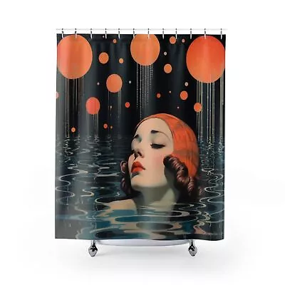 Vintage Mermaid Inspired Shower Curtains Pisces Zodiac Shower Curtains  • $71