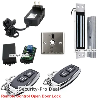 UK Door Access Control System+Inset Magnetic Lock+2PCS Wireless Remote Controls! • £165.95