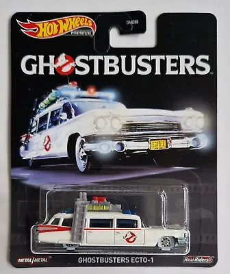 Hot Wheels Premium Metal Ghostbusters ECTO-1 Collectors Car 1:64 GJR39 DMC55 NEW • £34.99