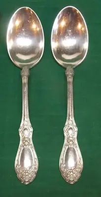 Lot Of 2 1847 Rogers Bros XS Triple SHARON Serving Spoons Ornate Handles. 8 1/4  • $13.99