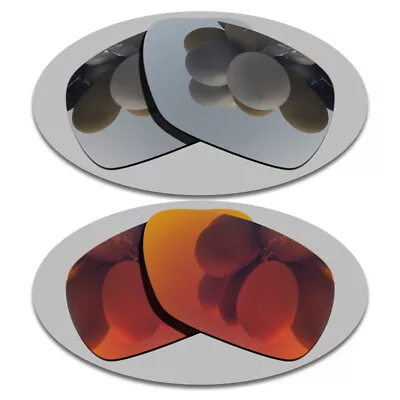 Silver&Fire Red Anti-Scratch Replacement Lenses For-Oakley C Wire 2011 Polarized • $15.56