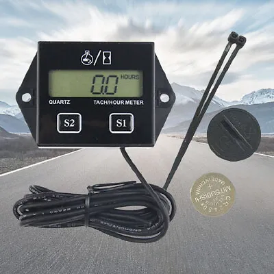 Engine RPM LCD Display Inductive Tachometer Gauge For Outboard Motor Lawn Mower • $23.20