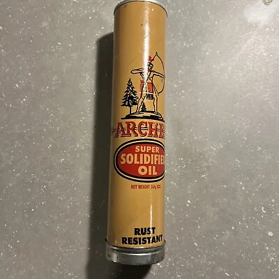 Vintage Unopened Full 14 Oz Archer Petroleum Super Solidified Oil Tube • $34.95