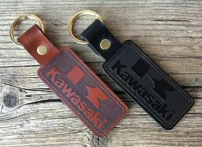 Leather Kawasaki Motorcycle Keyring • £8.85