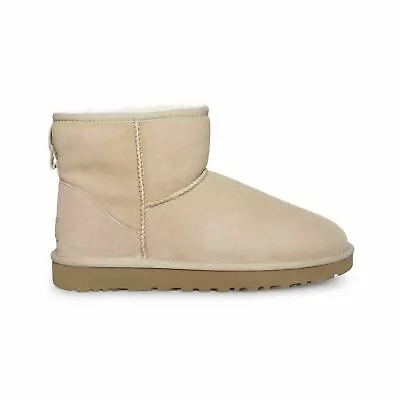 Ugg Classic Mini Ii Sand Suede Sheepskin Winter Women's Boots Size Us 7/uk 5 New • $139.99
