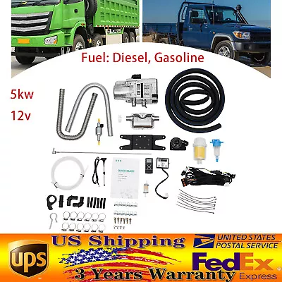 Diesel Water Heater Kit 12V 5KW Remote For Car Camper Trailer RV Coolant Heating • $294.50