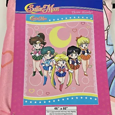 Sailor Moon Chibi Guardians Blanket 46 X 60 Soft Pink Throw New • $42.99