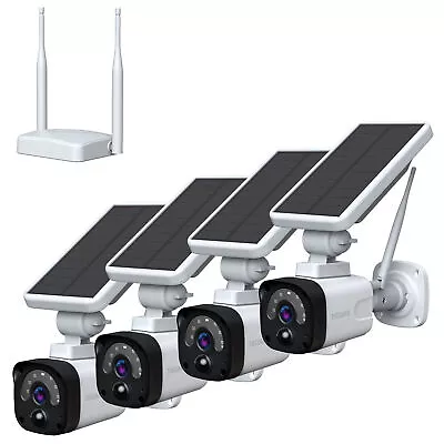 3MP Solar Battery Power Wireless Security Camera System Outdoor  WIFI IP Cameras • $259.99