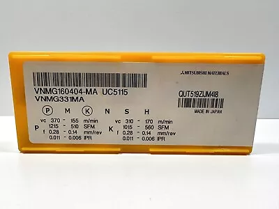 MITSUBISHI VNMG331MA VNMG160404-MA New Carbide Inserts Grade UC5115 10pcs • $89.95