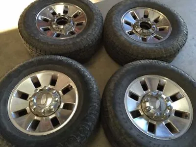 08-10 FORD F250SD USED OEM 18x8 Aluminum Wheels & Caps SHIPPED NO TIRES 8Lug • $1039.52