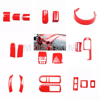 ABS Red Interior Accessories Kit Cover Trim For Volkswagen VW Beetle 2003-2006 • $226.94