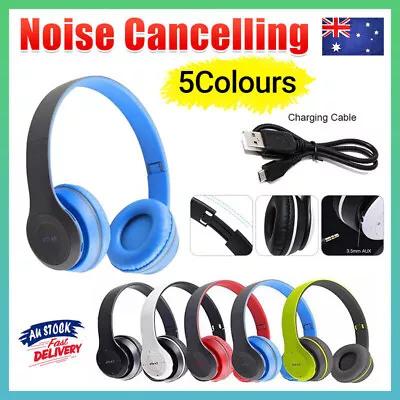 Hot Noise Cancelling Wireless Headphones Bluetooth 5.3 Earphone Headset With Mic • $12.99