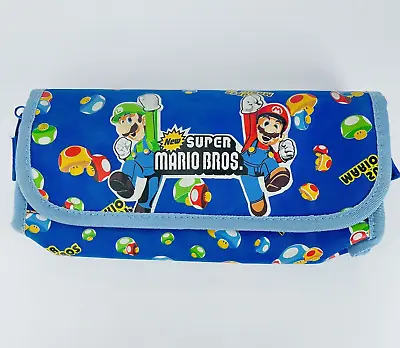 Super Mario Bros Pencil Case Clutch Purse Small Zipper Bag Luigi 8.5in • $19.95