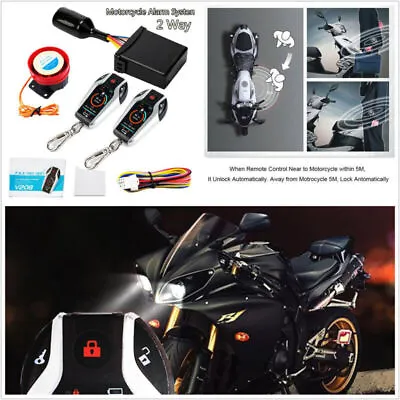 PKE 2 Way Motorcycle Alarm Anti-Theft Security System Remote Engine Start 12±3V • $62