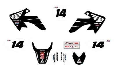 Honda Black Crf50 Team Hrc Graphics Decals 2004-2023 Mx Stickers Motocross • $54.95