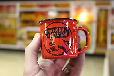 RARE 1950s NATIONAL BOHEMIAN BEER MR BOH ENAMELWARE TIP CUP SODA MUG SIGN TAVERN • $0.99