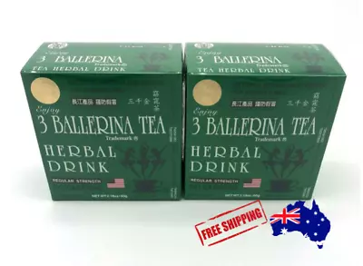 2 X 3 BALLERINA TEA SLIM DRINK 60 BAGS HERBAL FOR WEIGHT LOSS REGULAR STRENGTH • $24