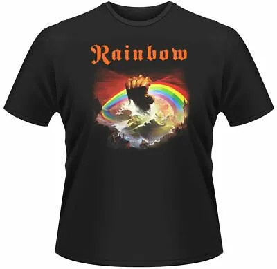 £14.94 • Buy Rainbow T Shirt Rising Official Classic Mens Rock Tee Black Unisex Licensed New