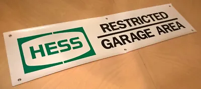 Hess Restricted Garage Area Banner Sign Gas Station Oil • $20