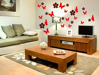 £1.59 • Buy Up To 35 Butterfly Vinyl Stickers For Wall, Kid Decals,bedroom,living Room, Door