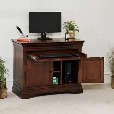 £335 • Buy French Hardwood Mahogany Stained Hideaway Desk-SLIGHT SECONDS- HW54-F653