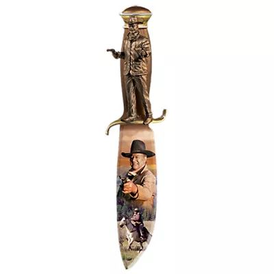 Bradford Exchange The Gunslinger John Wayne Knife Replica By David Sutton 10.5  • $72.98