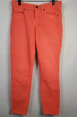 J. Crew Jeans Women's Size 27 Toothpick Skinny Stretch Five Pocket Design Coral • $20.90