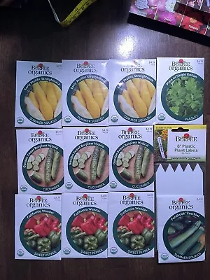 LOT OF 11 Burpee Organics Vegetable Seed Packs Misc Assortment Of Packs 11/23 • $12