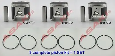 For YAMAHA GP760 (Piston Kit 64X-11635-00/65U-11635+Ring)X3 OVERSIZE 0.25 • $158.94