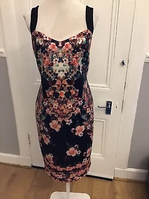 £30 • Buy Star By Julien Macdonald Floral Strappy Dress Size 18 Excel Cond