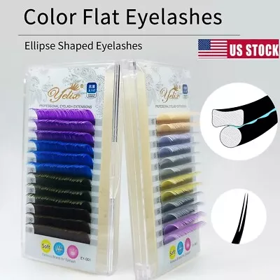 Individual Eyelash Extensions False Eye Lashes Multi Colored Purple Blue Color • $11.64