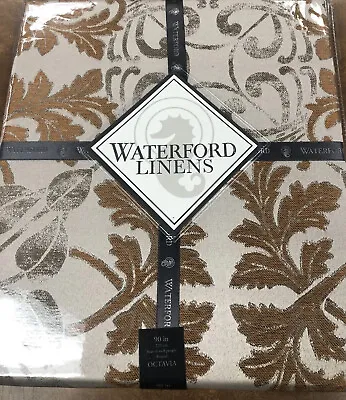 ALMOST 50% OFF LUXURY $100 WATERFORD LINENS TABLECLOTH ROUND 90” For 6 To 8 SEAT • $55
