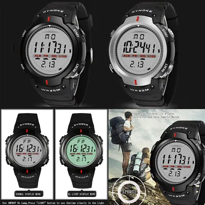 Waterproof Men's Watch Ultra-Thin Minimalist Digital Outdoor Sports Wrist Watch • $8.99