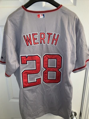 $39.77 • Buy Majestic Authentic Cool Base Stitched Jason Werth Washington Nationals Jersey L