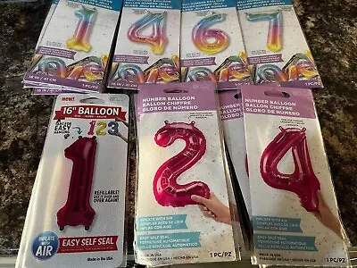 32 X 16  Mini Numbers Letter Balloon Bundle Air Fill Rose Gold Rainbow Gold  • $10.40