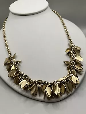 J. Crew Gold Leaf Necklace • $15