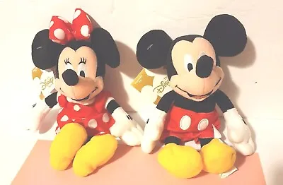 New Disney Mickey And Mini Stuffed Plush Toy W/Tags New Bean Bag • $12.95