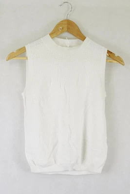 $33 • Buy Gorman White Mesh Top 8 By Reluv Clothing