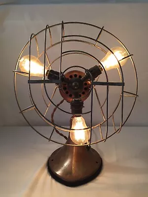 Vintage Hunter Douglas Desk Fan Converted To Art Lamp Restoration Hardware Style • $345